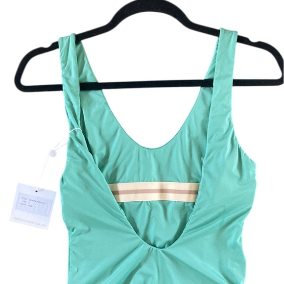 Mai Deluxe Collection Bonita Bodysuit Swimsuit NWT in Jade - Picture 6 of 8